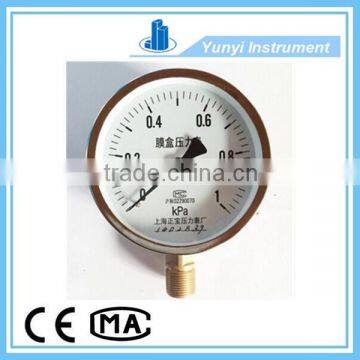 Stainless steel Capsule pressure gauge