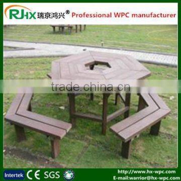 high chair and high table outdoor furniture with wood plastic composite deck