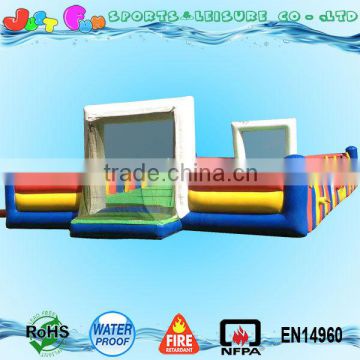 giant rainbow inflatable human foosball game,amazing inflatable human table football