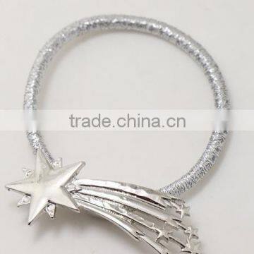 high quality fashion gold plated star elastic hair ties brands hair accessories