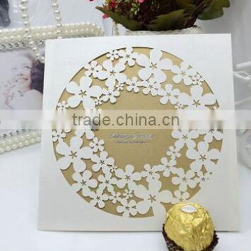 3d laser cut wedding invitation card