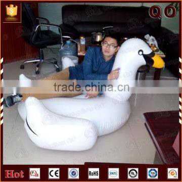 Hot sale water games custom design inflatable pool float swan