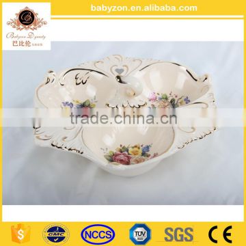 European Style Porcelain Fruit Bowl, Noble Painted Porcelain Flower Pot/Planter For Indoor Decoration