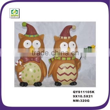 Polyresin cheap latest design christmas owl ornament