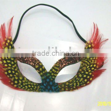 Peacock Feather Christmas Face Mask