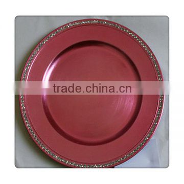 Decorative Plastic Crystal Charger Plates