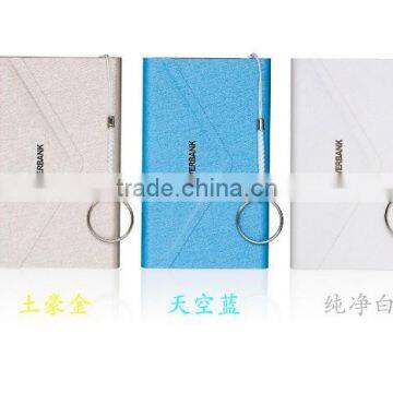 Portable Leather Envelope Customized Logo 3000mah Power Bank