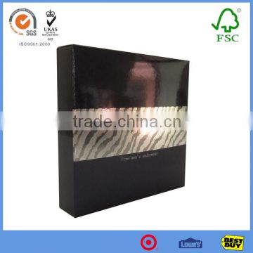 Fashion New Design Useful Beautiful Paper Custom matte black gift box