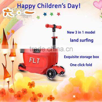 Made in China new patent 3 in 1 multi-functional kids scooter