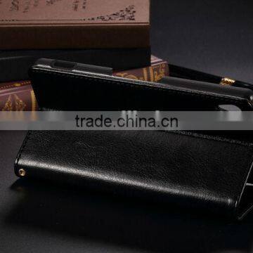 Chinese factory cheap wallet pattern leather case for Sony Xperia Z4 with stand