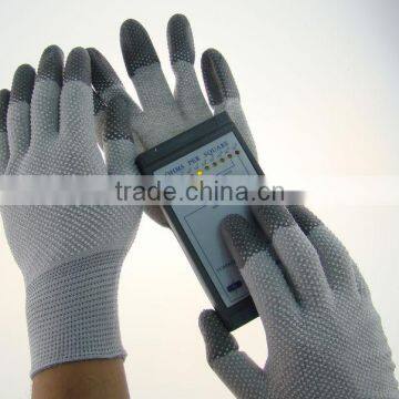 Wholesale cheap Electronics Industry Cleanroom working glove gray esd pvc dotted gloves