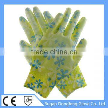 CE approved 13g nylon gardening work glove for warehouse