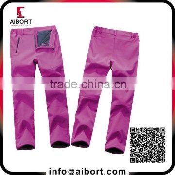 Women's Waterproof Breathable Pink Soft Shell Pants in China