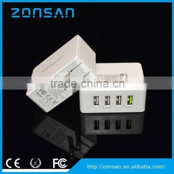 Qualcomm Certified 4 Port QC3.0 USB Charger