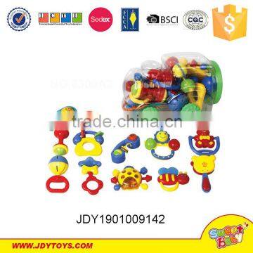 Plastic baby rattle&rock bell toys fun animal rattle crab/bee bells 12pcs/train bottle