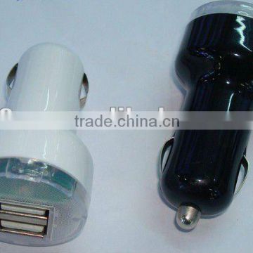 2 port Mini USB Car charger for iPhone 4s 4g