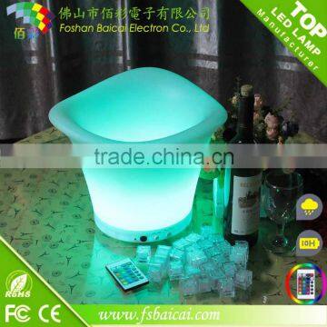 PE Plastic Rechargeable led Ice Bucket for Beer