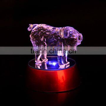 Beautiful chinese zodiac crystal lucky pig wholesale crystal craft gfit figurine furniture