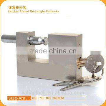 Zhejiang Yalian brand Nickle Plated Rectangle Padlock For Wholesale