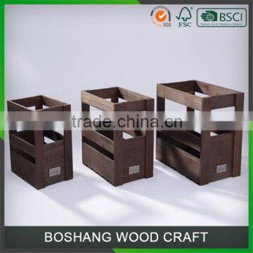 2 Bottle Brown Color Packaging Wooden Wine Boxes photo-3