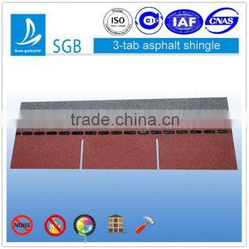 2015 Hotsale cheaper red asphalt Roofing Shingle for wood house