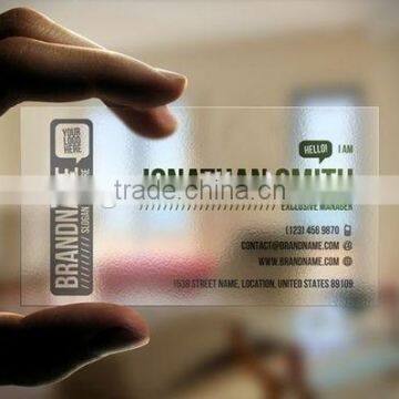Embossing Number offset printing Transparent Plastic card