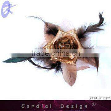 2013 new wholesale hair flower feather fascinator