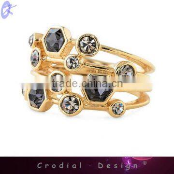 2014 Cheap Wholesale Fashion Jewelry Loopy Rhinestone Planetary Ring