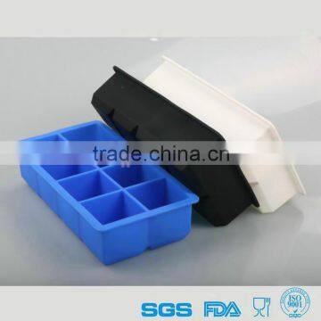 CUBED ICE Maker Large Cube Square Tray Molds Whiskey Ball Cocktails Silicone Big