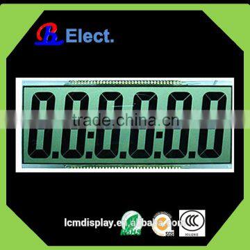 TN custom 6digit 7segment lcd display with one-line pin