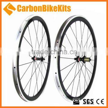 CW38C-A Alloy Braking Surface 700C Bicycle Carbon Wheelset 38mm road bike wheels clincher alloy