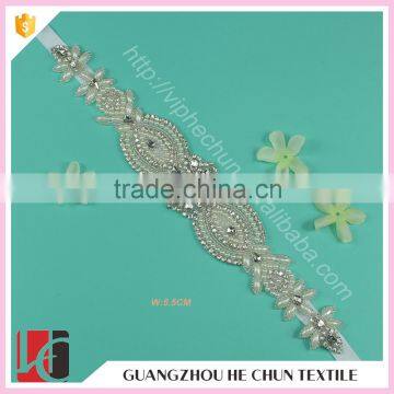 HC-7461-1 Hechun China Supplier Hot Sale Pearl Bead Wedding Bride Sash