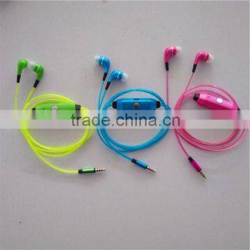 2015 Hot sale wholesale in ear glowing led earphone for mobile phone