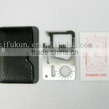 hot sale outdoor sports equipment tool card stainless survival knives for hiking camping