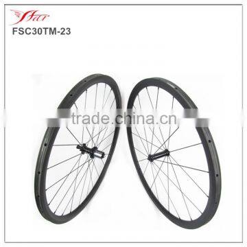 700C Road carbon wheels! Far Sports 30mmx23mm carbon fiber tubular wheel for road bicycle with EDCO Aperta hub