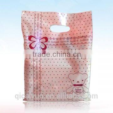 Beautiful LDPE Plastic Die Cut Bags with printing for shopping shoes clothes candy