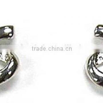 Cheap metal silver S shape earrings ,Customized Colors or LOGO and OEM design accept