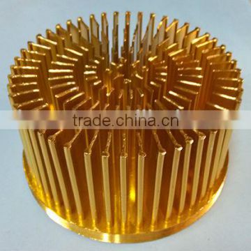 Copper anodizing cold forging heatsink for high power LED light