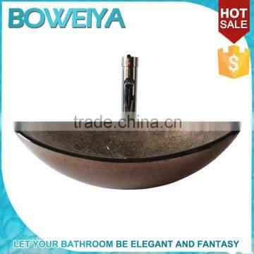 Oval Shaped Solid Surface Small Size Black Types Of Wash Basins