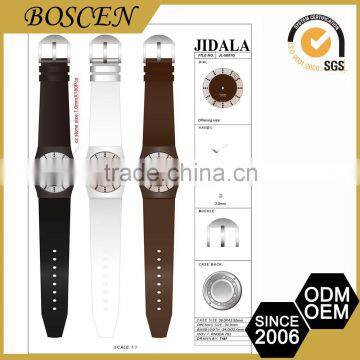 Customizable Cheap Prices Pantone Color Stainless Steel Back Quartz Bangle Watches