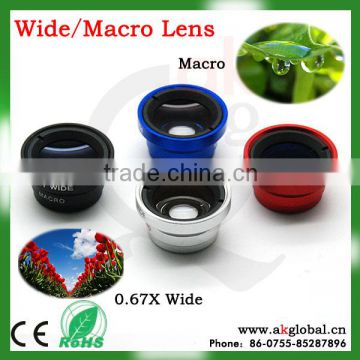 0.67xWide + Marco Lens for Iphone, Samsung, HTC, Nokia etc