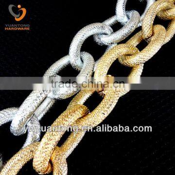 Wholesale fashion cut face 6mm aluminum belt chains