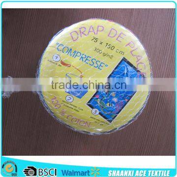 100% cotton velour printed compressed beach towel custom design round compressed beach towel