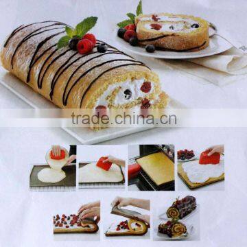 Grilled Rectangular Shape Silicone Swiss Cake Rolling Mat Chocolate Rolls Sushi Mold Pizza Baking Pan Dough Roller For Baking photo-6