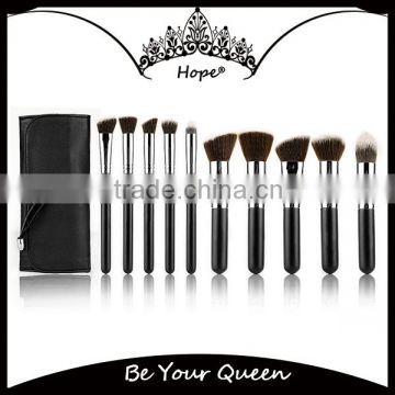 Beautiful 10pcs Synthetic Hair Black Makeup Brush Set