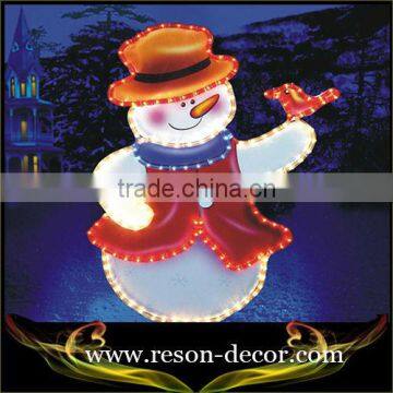 61*82.5cm outdoor christmas lighted plastic snowman motif