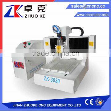 Whole Cast Iron Small PCB CNC Router Milling And Driling Machine With 1.5KW Spindle ZK-3030