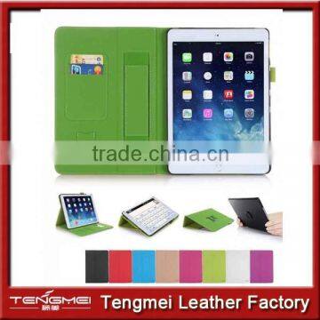 Strap holder&card slot leather case for apple ipad mini 3,for apple ipad mini 3 case