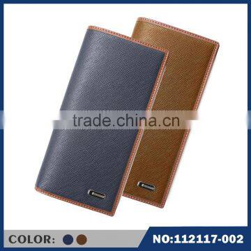 new Genuine Leather men's wallet long style anti hemming wallet