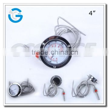 High quality all stainless steel back mounting industrial capillary temperature meter with flange